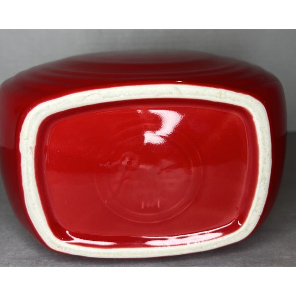 Fiesta Ware Scarlet Red Large 7.5" Disc Pitcher 67oz Homer Laughlin Made In USA - Picture 8 of 9